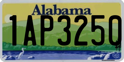AL license plate 1AP3250