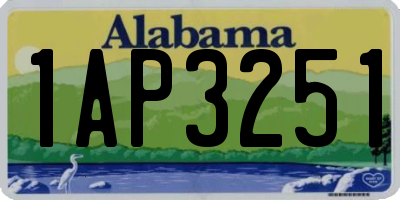 AL license plate 1AP3251