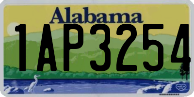 AL license plate 1AP3254