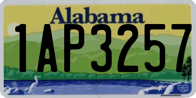 AL license plate 1AP3257