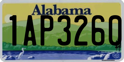 AL license plate 1AP3260