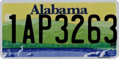 AL license plate 1AP3263