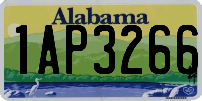 AL license plate 1AP3266