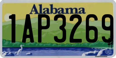 AL license plate 1AP3269