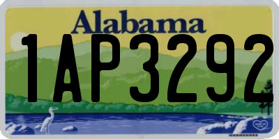 AL license plate 1AP3292