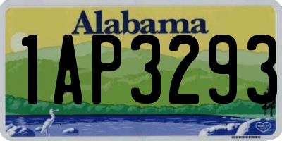 AL license plate 1AP3293
