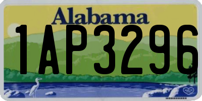 AL license plate 1AP3296