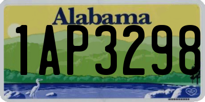 AL license plate 1AP3298