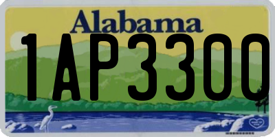 AL license plate 1AP3300