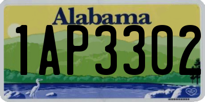 AL license plate 1AP3302