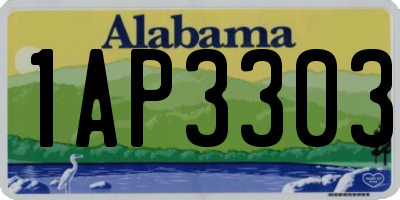 AL license plate 1AP3303