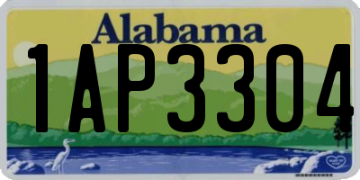 AL license plate 1AP3304