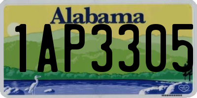 AL license plate 1AP3305