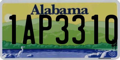 AL license plate 1AP3310