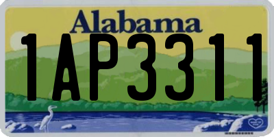 AL license plate 1AP3311