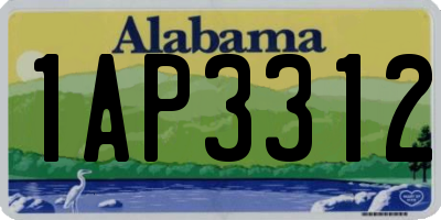 AL license plate 1AP3312