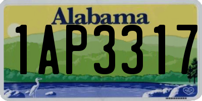AL license plate 1AP3317