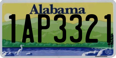 AL license plate 1AP3321