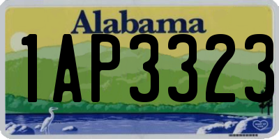 AL license plate 1AP3323