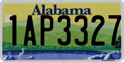 AL license plate 1AP3327