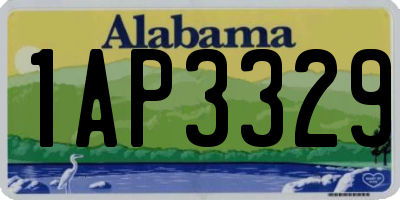 AL license plate 1AP3329