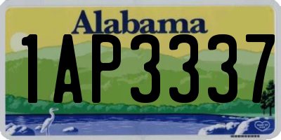AL license plate 1AP3337