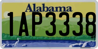 AL license plate 1AP3338