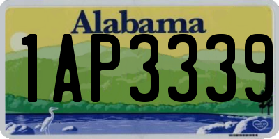 AL license plate 1AP3339