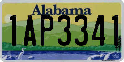 AL license plate 1AP3341
