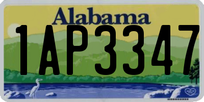 AL license plate 1AP3347