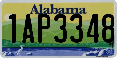 AL license plate 1AP3348