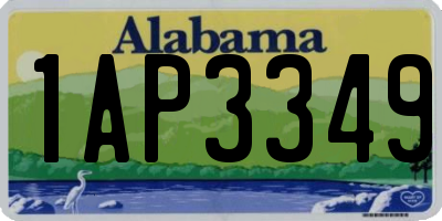 AL license plate 1AP3349