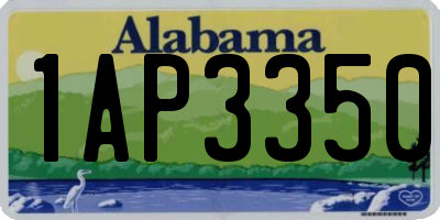 AL license plate 1AP3350