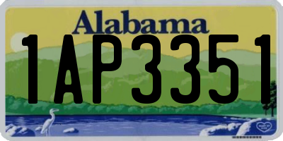 AL license plate 1AP3351