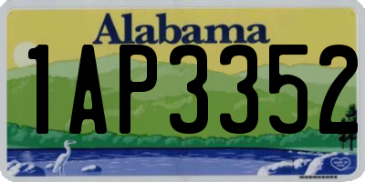 AL license plate 1AP3352