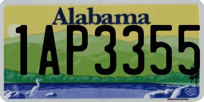 AL license plate 1AP3355