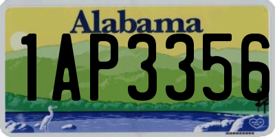AL license plate 1AP3356