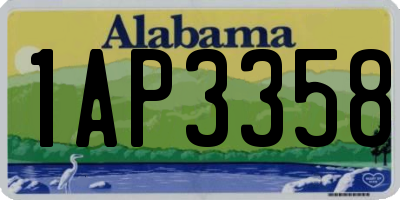 AL license plate 1AP3358