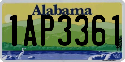 AL license plate 1AP3361