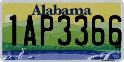 AL license plate 1AP3366