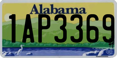 AL license plate 1AP3369