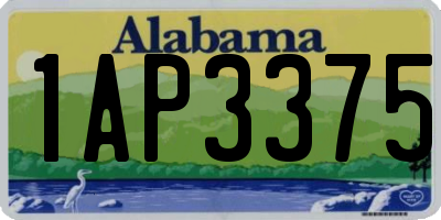 AL license plate 1AP3375