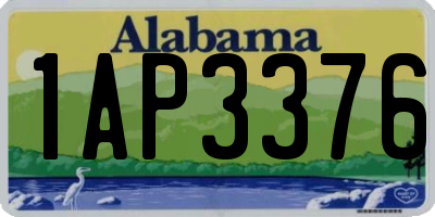 AL license plate 1AP3376
