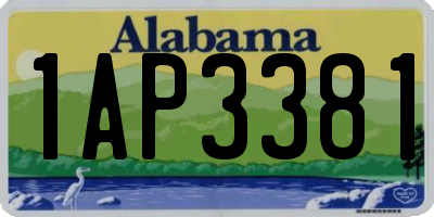 AL license plate 1AP3381