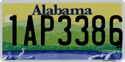 AL license plate 1AP3386