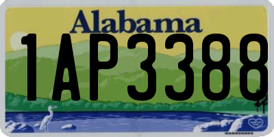 AL license plate 1AP3388