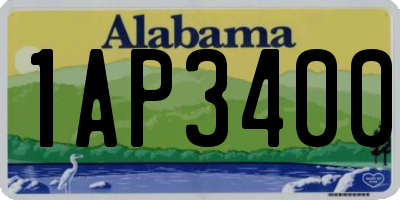 AL license plate 1AP3400