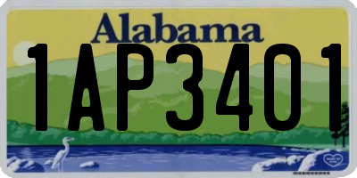 AL license plate 1AP3401