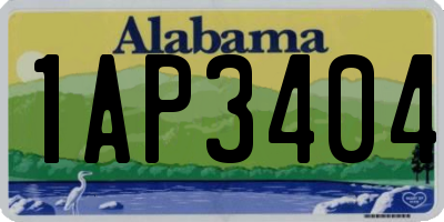 AL license plate 1AP3404