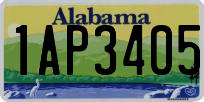 AL license plate 1AP3405